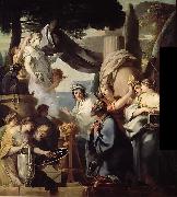 Sebastien Bourdon Solomon making a sacrifice to the idols oil painting on canvas